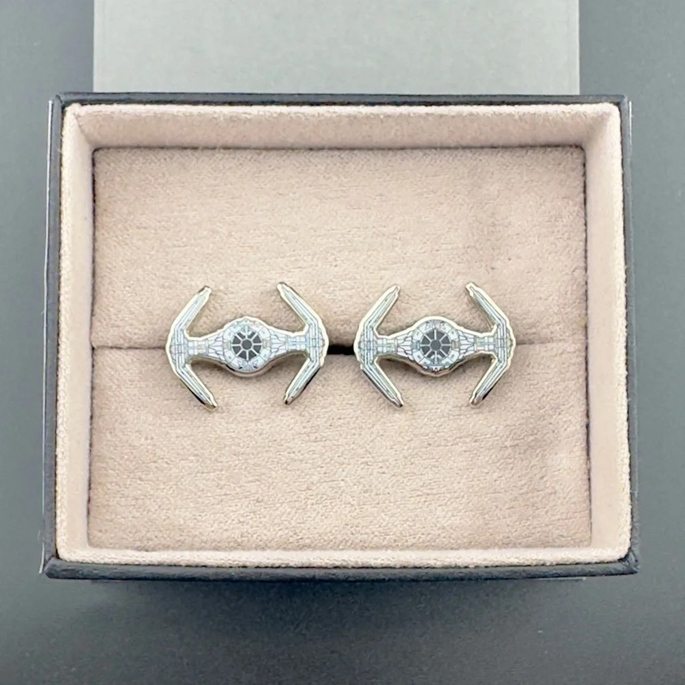 Star Wars Starfighter Blueprint Cufflinks - Picture 1 of 2